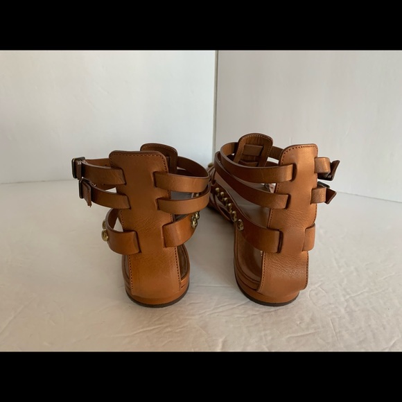 YSL Saint Laurent Caramel Cage Studded Gladiator Sandal Size 42 - Picture 5 of 8